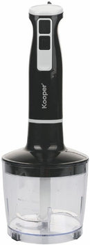Robot da Cucina 3 in 1 Frullatore Tritatutto Sbattitore 600W Kooper MyChef Nero
