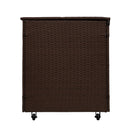 Baule da Esterno 138x70x80 cm in Rattan con Borsa Impermeabile Marrone 