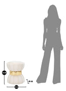 Sgabello Flower Crema Ø 40x44 cm in Legno 