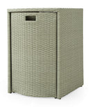 Set Tavolino e 2 Sedie da Giardino in Rattan Kraus Gattuso Grigio