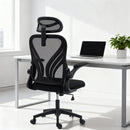 Sedia da Ufficio Ergonomica con Braccioli Ribaltabili Supporto Lombare e Poggiatesta Regolabile Nero      