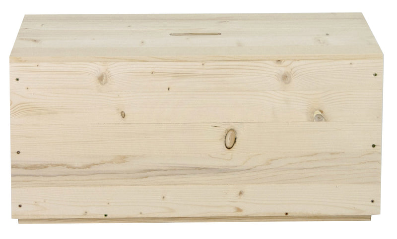 Baule 80x35x35 cm in Legno Massello Grezzo Fumer