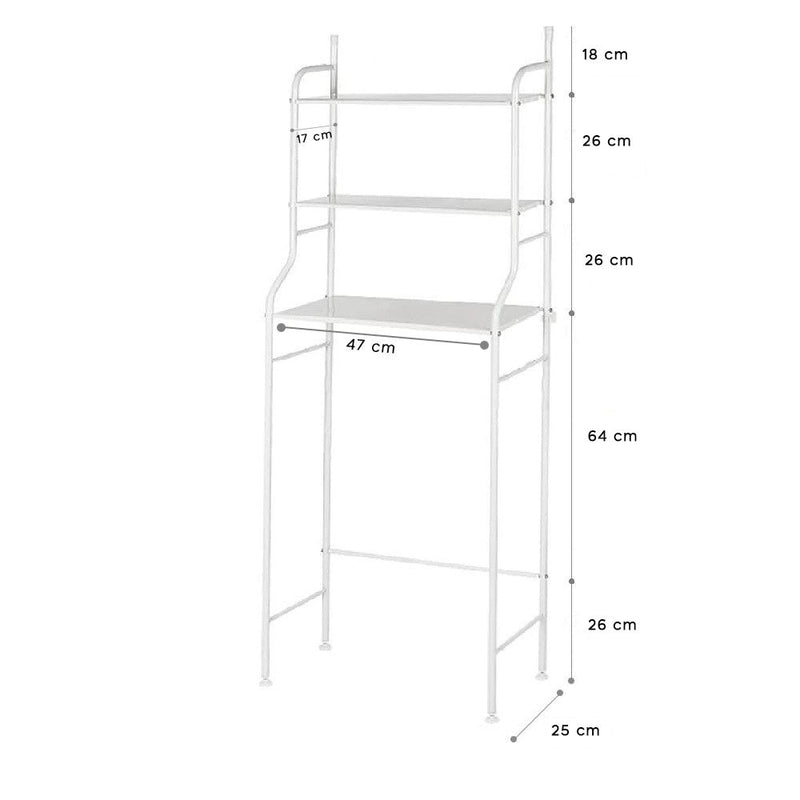Scaffale Multifunzione per Lavatrice 47x25x160 cm Rack Mensole Salvaspazio