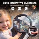 Auto Cavalcabile a Spinta per Bambini 18-36 Mesi Licenza Porsche 63x28,5x38 cm con Clacson Fari Suoni in PP Bianco      