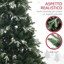 Albero di Natale Artificiale Innevato 180 cm 850 Rami Apertura a Cerniera Verde