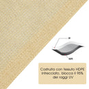 Tenda Vela da Giardino Quadrata 3,6x3,6 m  Beige