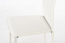Set 4 Sedie 41x39xH90 cm in Similcuoio Net Bianco