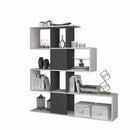 Libreria bifacciale Aktif 145x145x29 cm bianco ghisa