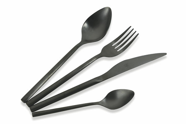 prezzo Servizio Set di Posate 24 Pezzi in Acciaio Opaco Nero Villa d'Este Home Tivoli Times