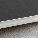 Rampa Pieghevole per Sedia a Rotelle 183x73.5 cm con Rivestimento Antiscivolo e Bordi di Sicurezza in Alluminio Nero      