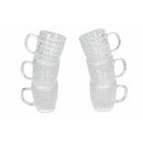 Set 6 Tazzine da Caffè Ø6x7 cm in Vetro Trasparente VdE Tivoli 1996 Geometrie