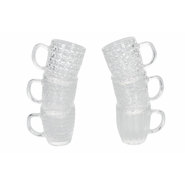 sconto Set 6 Tazzine da Caffè Ø6x7 cm in Vetro Trasparente VdE Tivoli 1996 Geometrie