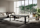  Tavolo Allungabile 140-244x90x77 cm Flame Cemento Telaio Antracite