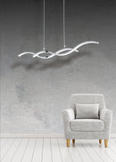 Lampada a Sospensione da Interno a LED in Alluminio Cromo