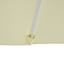 Ombrellone da Giardino 248x248x250 cm in Alluminio Metallo e Poliestere Bianco Beige 