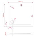 Piatto Doccia in Acrilico Fosterberg Floret 2 Antracite Varie Misure