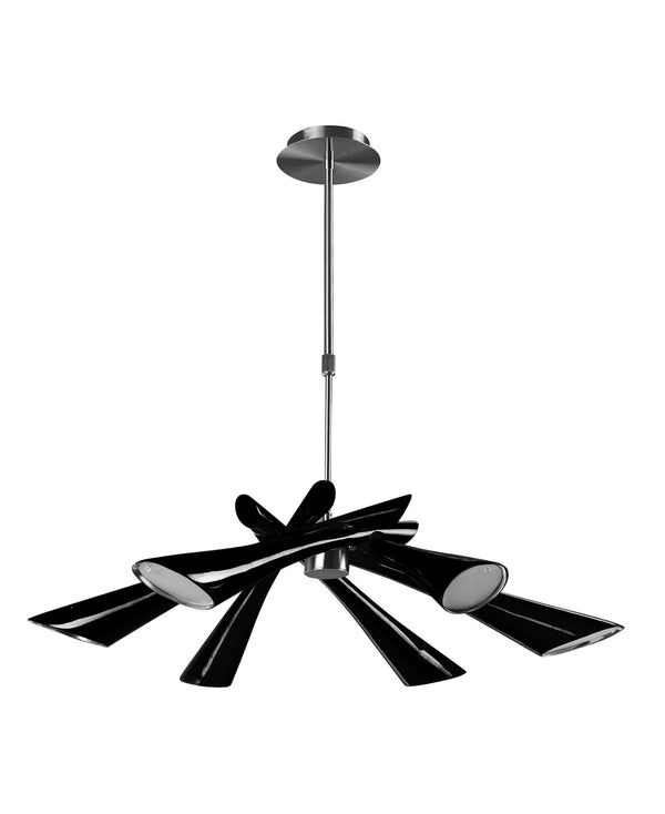 Lampada a Sospensione 84x84xH52/78 cm in Metallo Pop Nero online