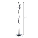 Appendiabiti da Terra Attaccapanni Modello Albero con Foglie 185 cm Nero 