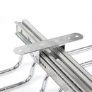 Porta Pantaloni Doppio Estraibile per Armadio 18 Posti in Acciaio Emuca Cromato