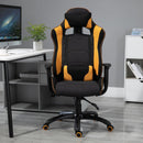 Sedia da Gaming Ergonomica in Poliestere  Giallo e Nero