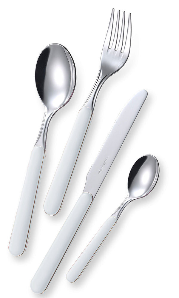 Servizio Set di Posate 24 Pezzi in Acciaio Eme Bonita Bianco 19 acquista