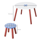 Set Tavolino e 2 Sgabelli per Bambini in Legno 