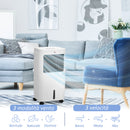 Raffrescatore Evaporativo e Ventilatore con Ghiaccio 3 in 1 a 3 Velocità con Timer 32x37x74 cm Bianco      