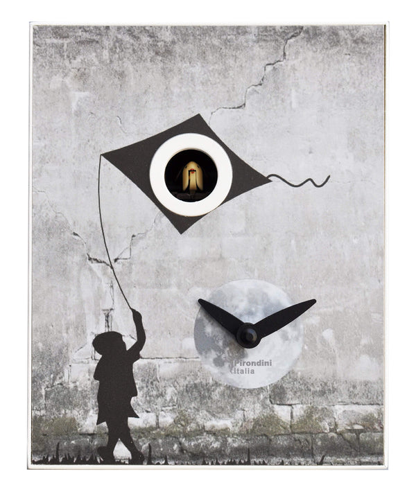 Orologio a Cucù da Parete 16,5x20x10cm Pirondini Italia D'Apres Bansky sconto
