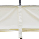 Pergola da Giardino a Parete 3x3m Tettuccio Scorrevole in Metallo Crema