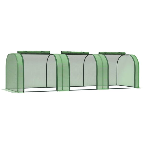online Serra da Giardino a Tunnel con Porte Avvolgibili 295x100x80 cm in Acciaio e Plastica PP Verde