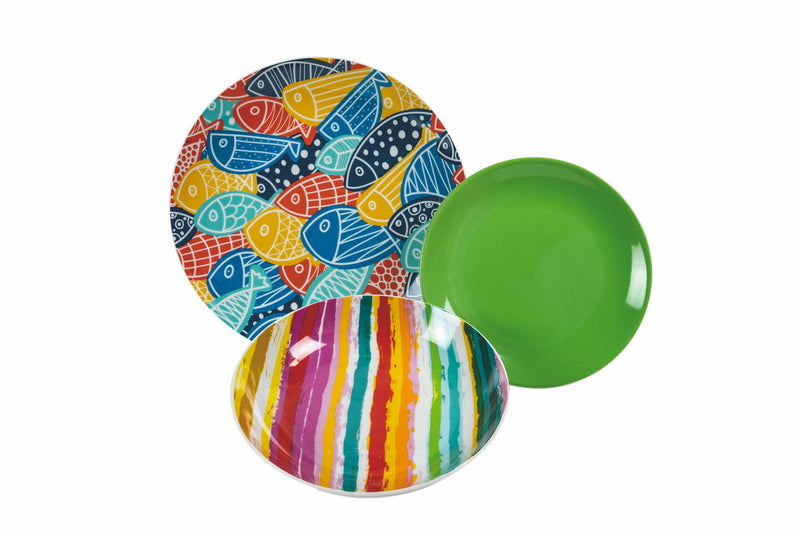 Servizio Piatti 18 Pezzi in Porcellana 6 Posti Tavola Diversi Villa d'Este Home Tivoli Can Fisher