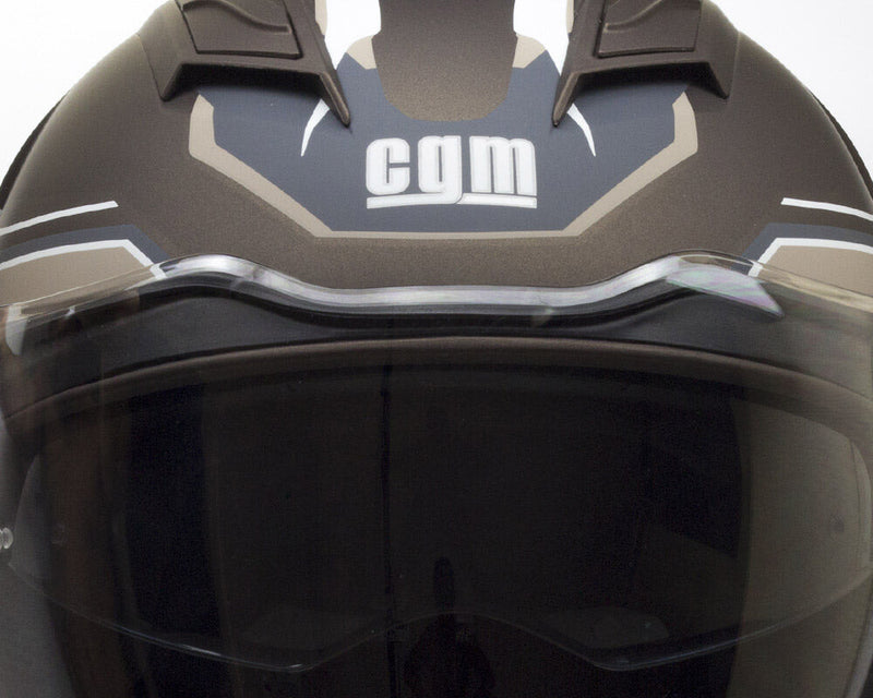 Casco Jet per Scooter Visiera Lunga CGM Chicago 129G Marrone Opaco