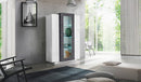 Vetrina 3 Ante 80x38x120,5 cm Coro Bianco/Report Grigio  