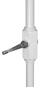 Ombrellone da Giardino 3x2m Tessuto Poliestere Bianco