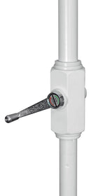 Ombrellone da Giardino 3x2m Tessuto Poliestere Bianco