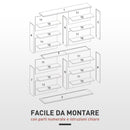 Libreria Porta CD 106,5x24x123,7 cm Design Moderno 16 Ripiani in Legno Nero 