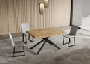 Tavolo Allungabile 130-234x90x74 cm Niket Quercia Natura Gambe Antracite