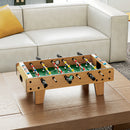 Calcio Balilla Pieghevole per Adulti e Bambini 69x36,5x22 cm con 2 Palline e Segnapunti in Legno Colore Naturale      
