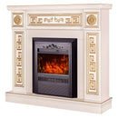 Camino Elettrico da Pavimento 102x110x30 cm Effetto Fiamma 2000W Versailles & Cristina Avorio