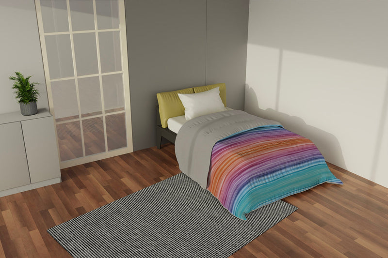 Trapunta Invernale Stampata in Microfibra 300gr Double Face Rainbow Varie Misure