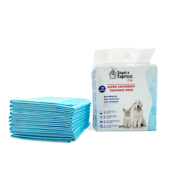 prezzo Set 80 Tappetini Assorbenti Profumo Neutro 60x60 cm in Poliestere Bianco/Azzurro