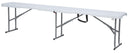Panca Pieghevole per Catering 183x28x43 cm in Polietilene Bianca