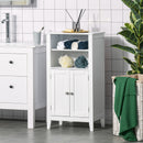 Mobiletto da Bagno 1 Mensola 2 Ante 50x30x93 cm in Legno Bianco