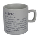 Tazzina Caffè Zodiaco "ariete" Ø6x6,5 cm in Bone China VdE Tivoli 1996 Grigio