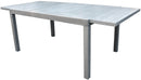 Tavolo Rettangolare da Giardino Allungabile 210x90cm in Alluminio Vorghini Verbier Grigio
