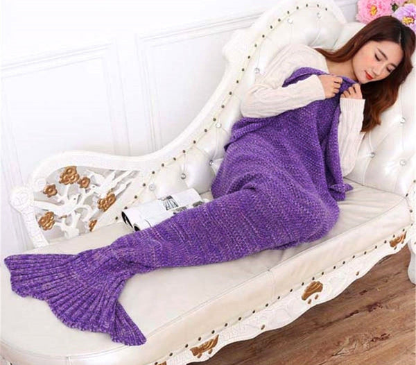 sconto Coperta in Acrilico 180x100 cm Coda di Sirena Viola