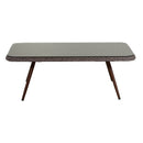 Set da Giardino Divano 2 Poltrone e Tavolino in Polyrattan Tirreno Naturale 3P