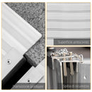 Rampa per Sedia a Rotelle Pieghevole 61x74x5 cm in Alluminio con Bordi Esterni Argento  