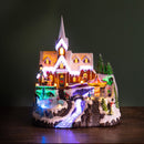 Villaggio Natale musica luci e movimento 38 cm in Resina