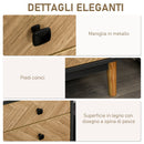 Cassettiera 5 Cassetti 80x40x80 cm  in Legno 